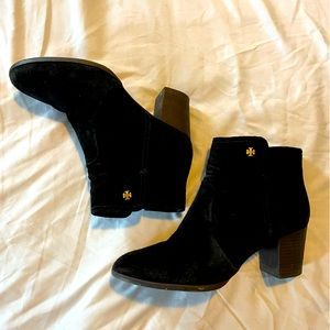 Tory Burch Size 9 Black Suede Ankle Boots